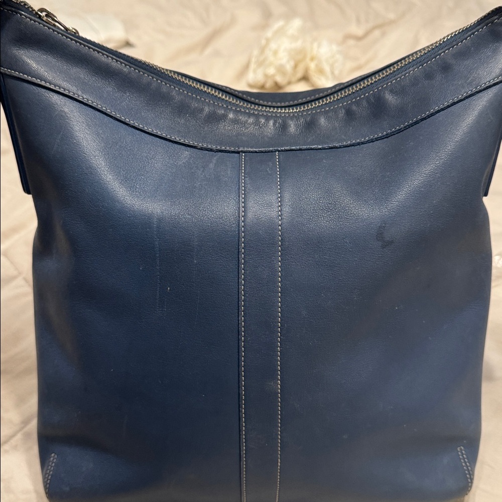 Coach blue leather vintage Duffle Bag
